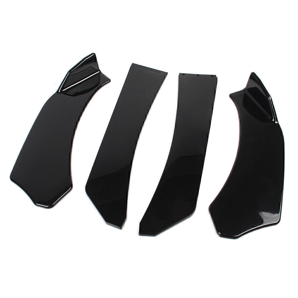 Universal Car Glossy Black Front Bumper Lip Chin Spoiler Splitter Body Kit