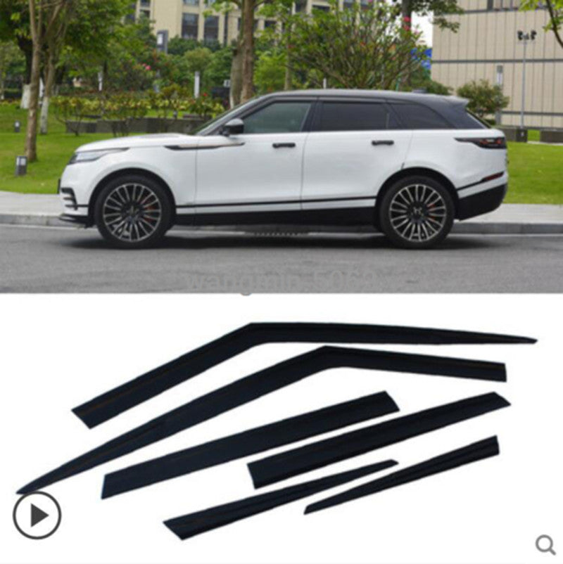 6p For 2018-2021 for Range Rover Velar Black Window Visor Vent Shades Sun Rain Guard