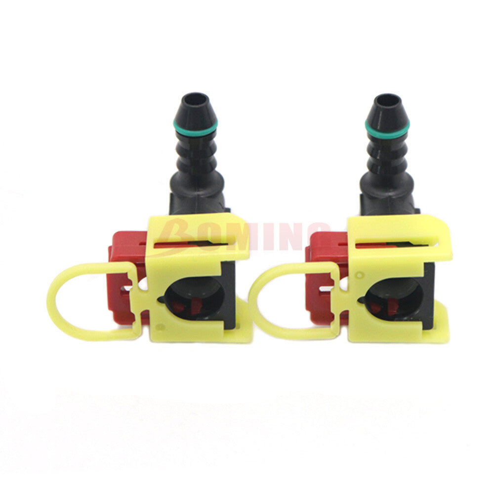 9.49mm ID6 90¡ã Car New Fuel Line Hose Pipe Coupler Quick Release Connector 2PCS Q
