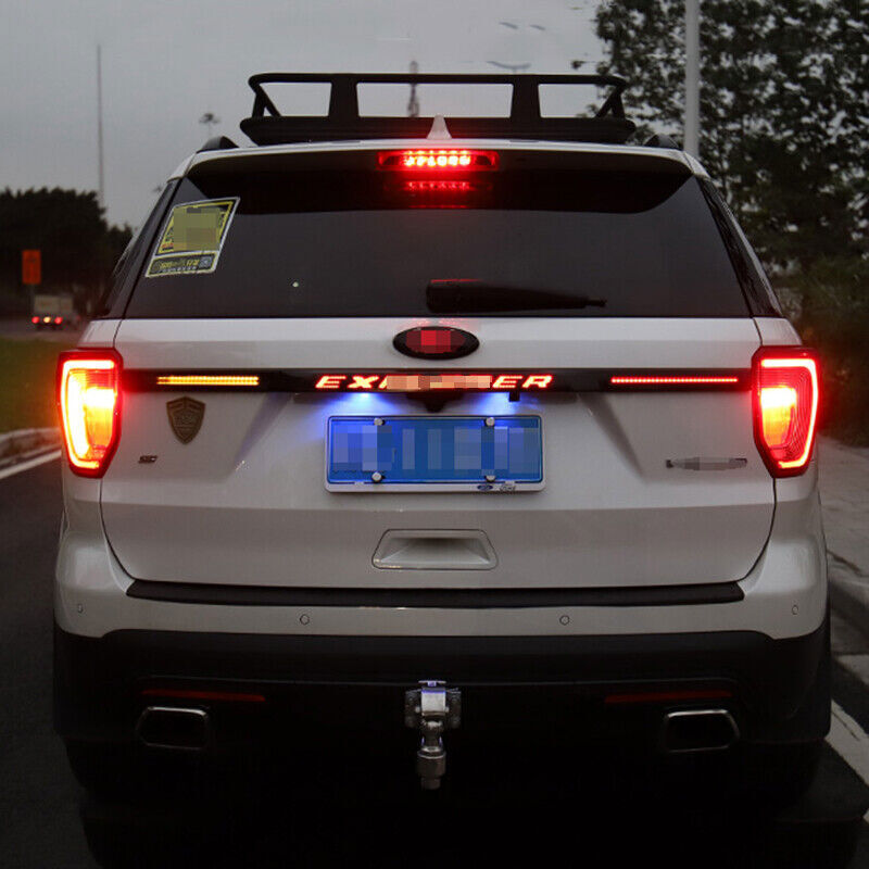 for Ford Explorer 2016-2019 New LED Badge Rear Trunk Tailgate Molding Trim Strip