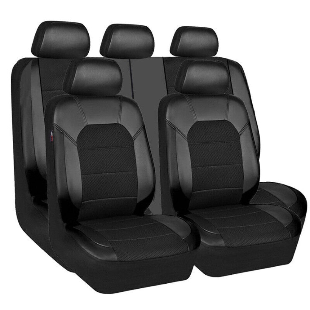 5 Seats Full Set Car for Seat Covers PU Leather Front Rear Cushion Accessories New n