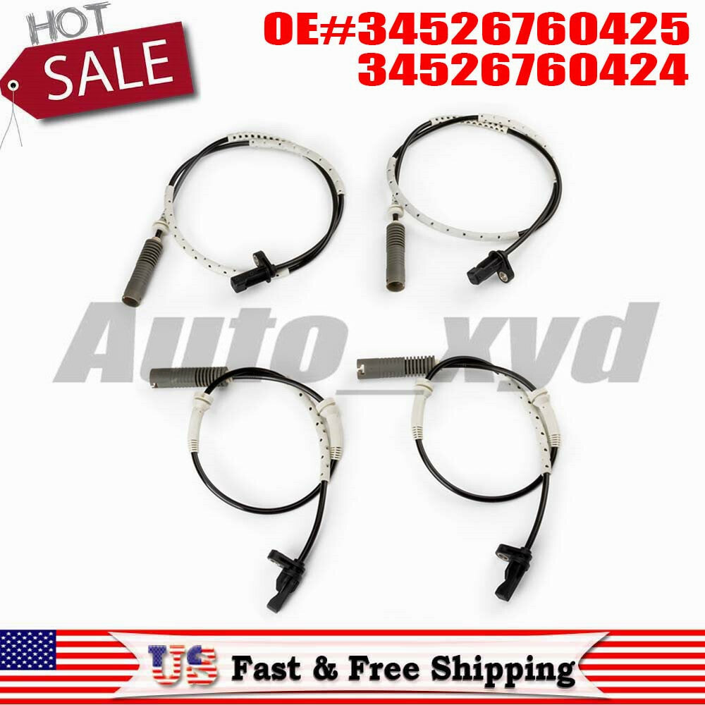 4PCS FRONT & REAR LEFT + RIGHT ABS Wheel Speed Sensor set for BMW 128i 325i XYD
