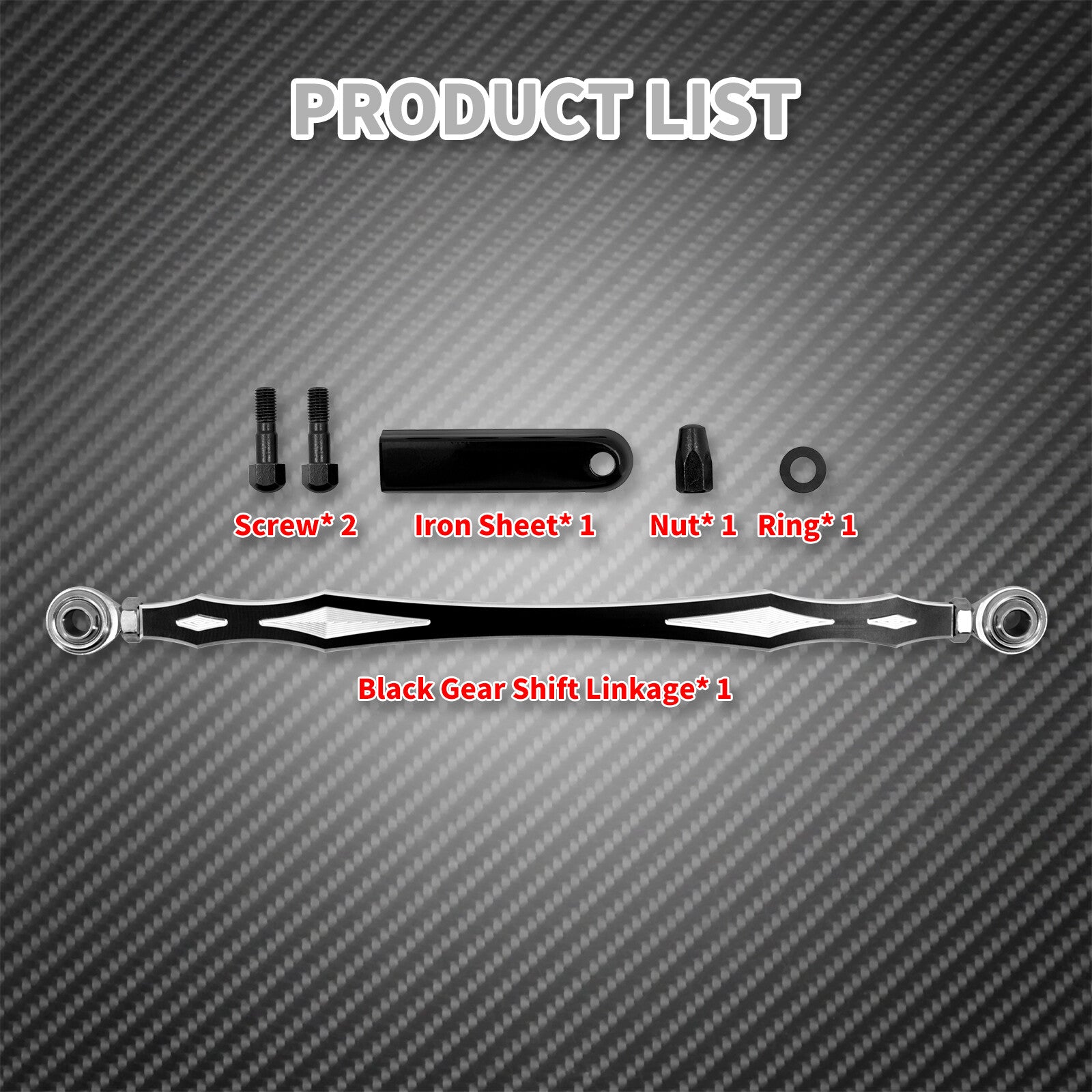 Black Gear CNC Aluminum Shift Linkage Lever Fit for Harley Touring Softail CVO Q
