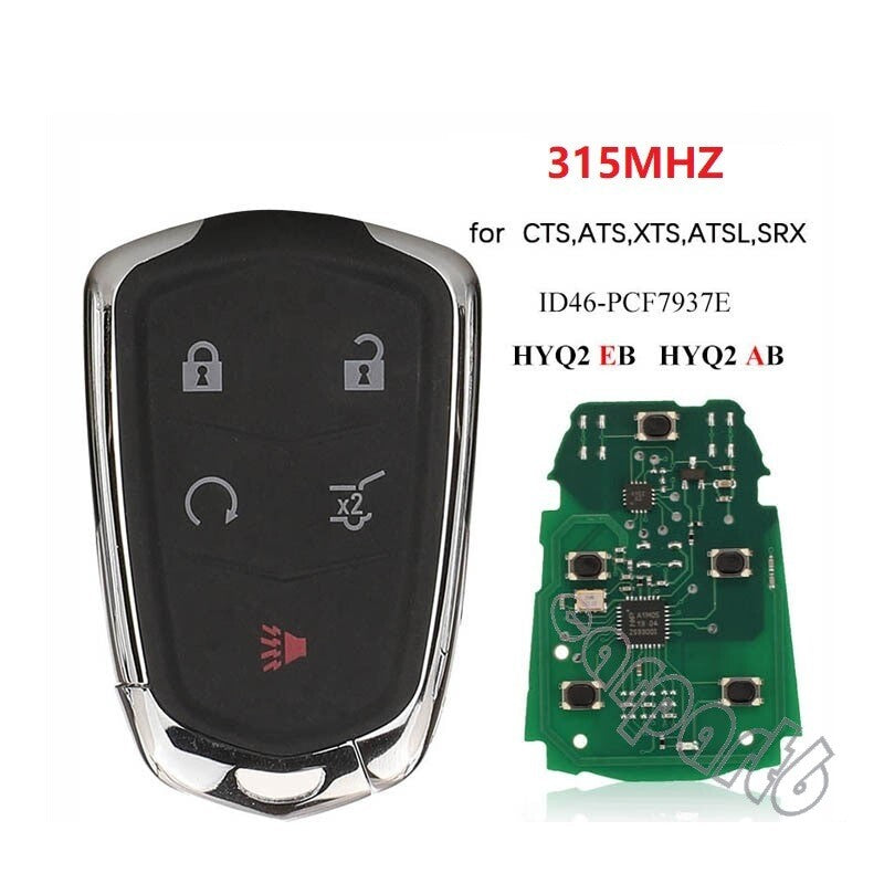 for Smart Remote Case for Cadillac XT5 2017 - 2019 ATS CTS 2015- 2020 Key Shell Fob Q