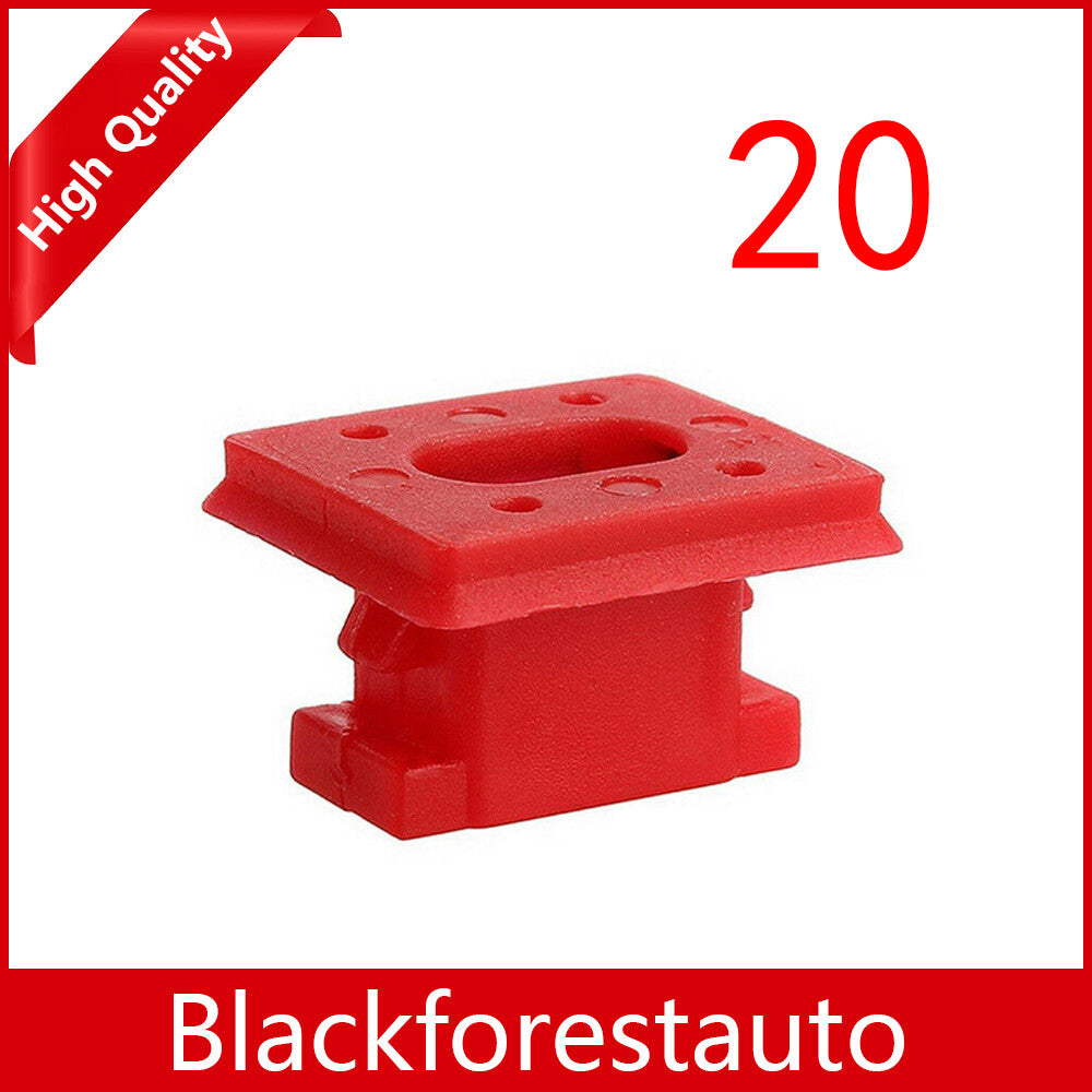 20pcs Dashboard Trim Strip Grommet Clips Fit for BMW E46 E65 E66 E85 Red 0101 4228