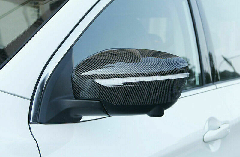2P for Nissan Rogue 2014-2020 Carbon Fiber Look Side RearView Mirror Cover Trim