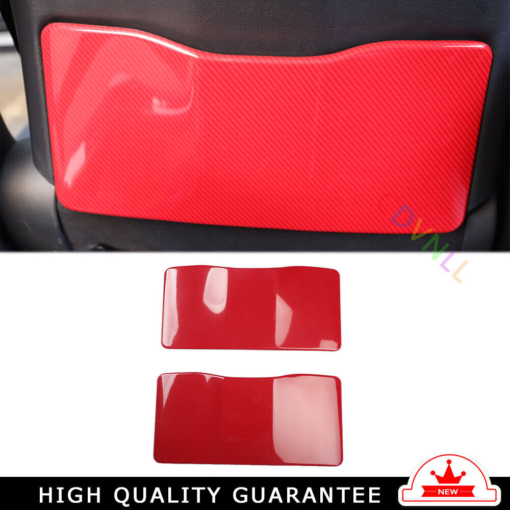 Rear Air Outlet Anti-Kick Panel Trim Fit for Lexus for ES 2018-2021 Red Carbon Fiber