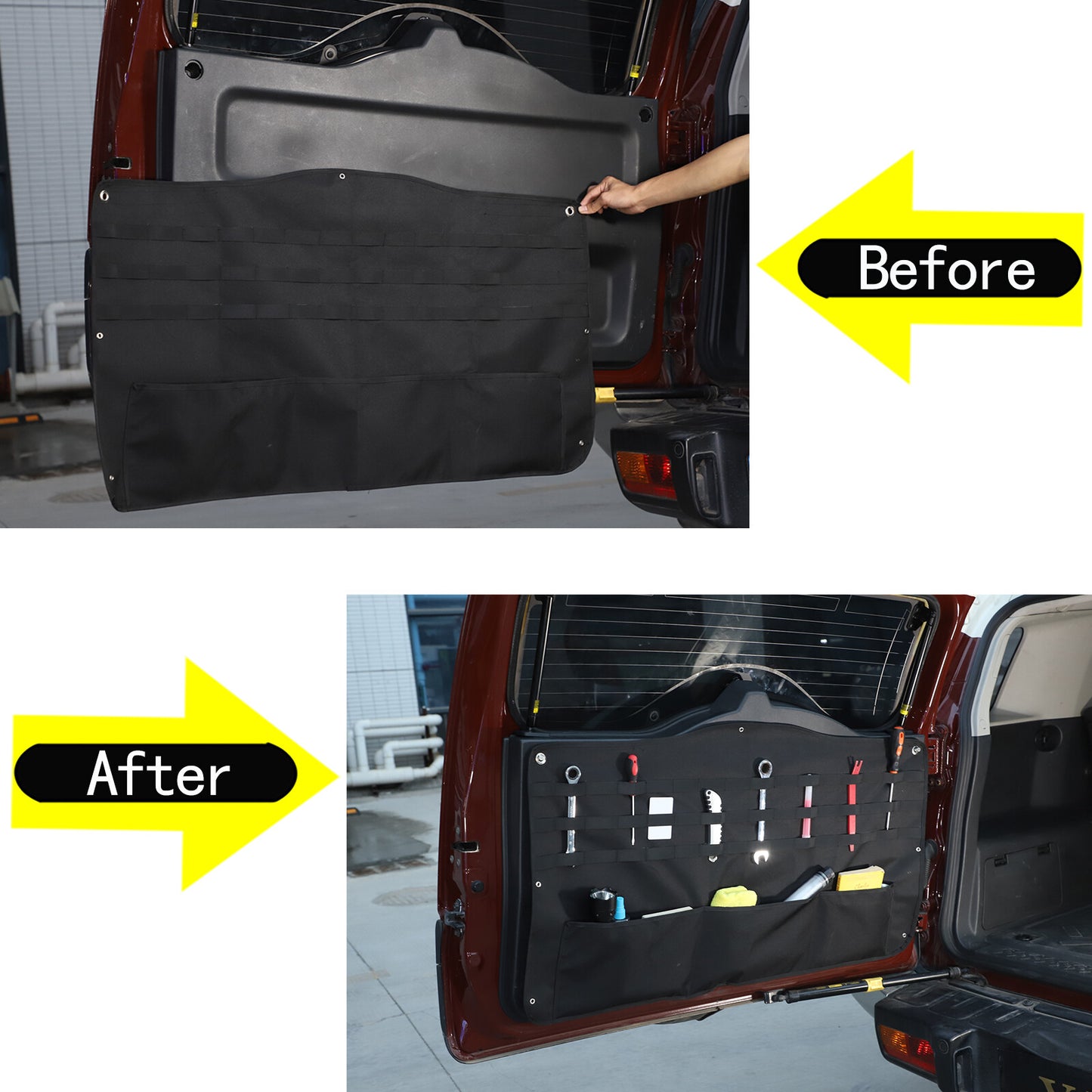 Tailgate cargo storage bag cover tool kit storage box for FJ Cruiser 07-21- n