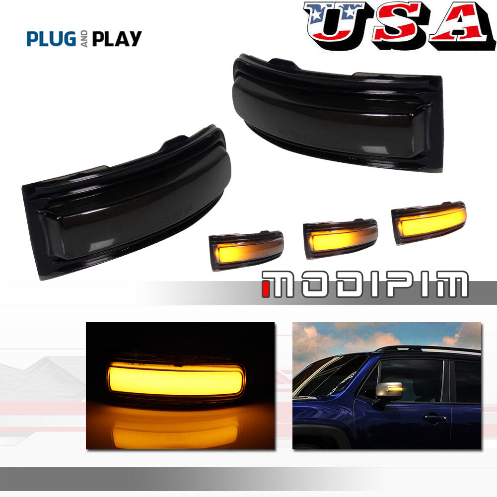 [Plug and Play] Sequential LED side mirror signal lights 2 pieces suitable for 15+ for Jeep Renegade- v