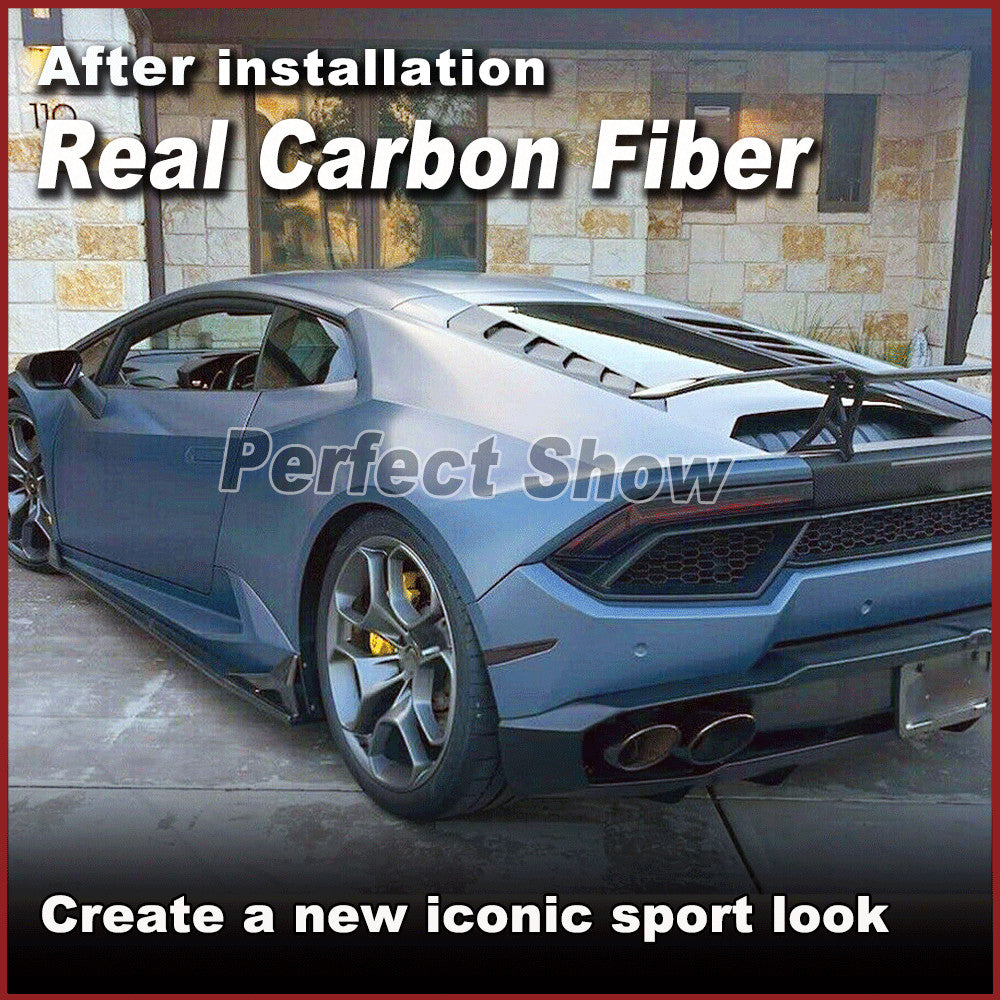 Fit for Lamborghini for Huracan 2014-19 Real Carbon Fiber Side Skirts Extension Lip