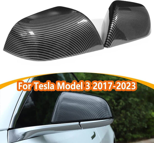 Carbon fiber side mirror cover trim for Model 3 2017 - 2023 n
