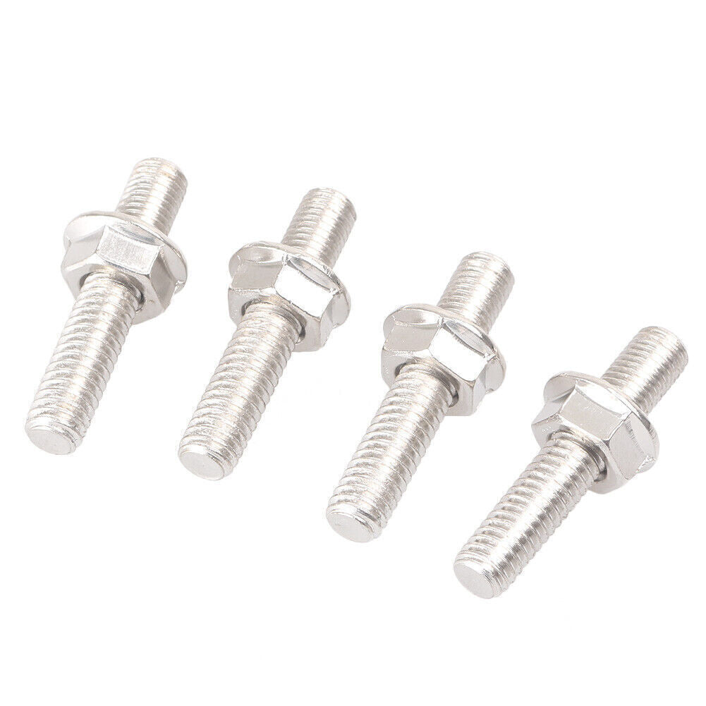 4x Exhaust Port Studs with Nuts Fit for Harley Sportster Super Touring Electra Glide
