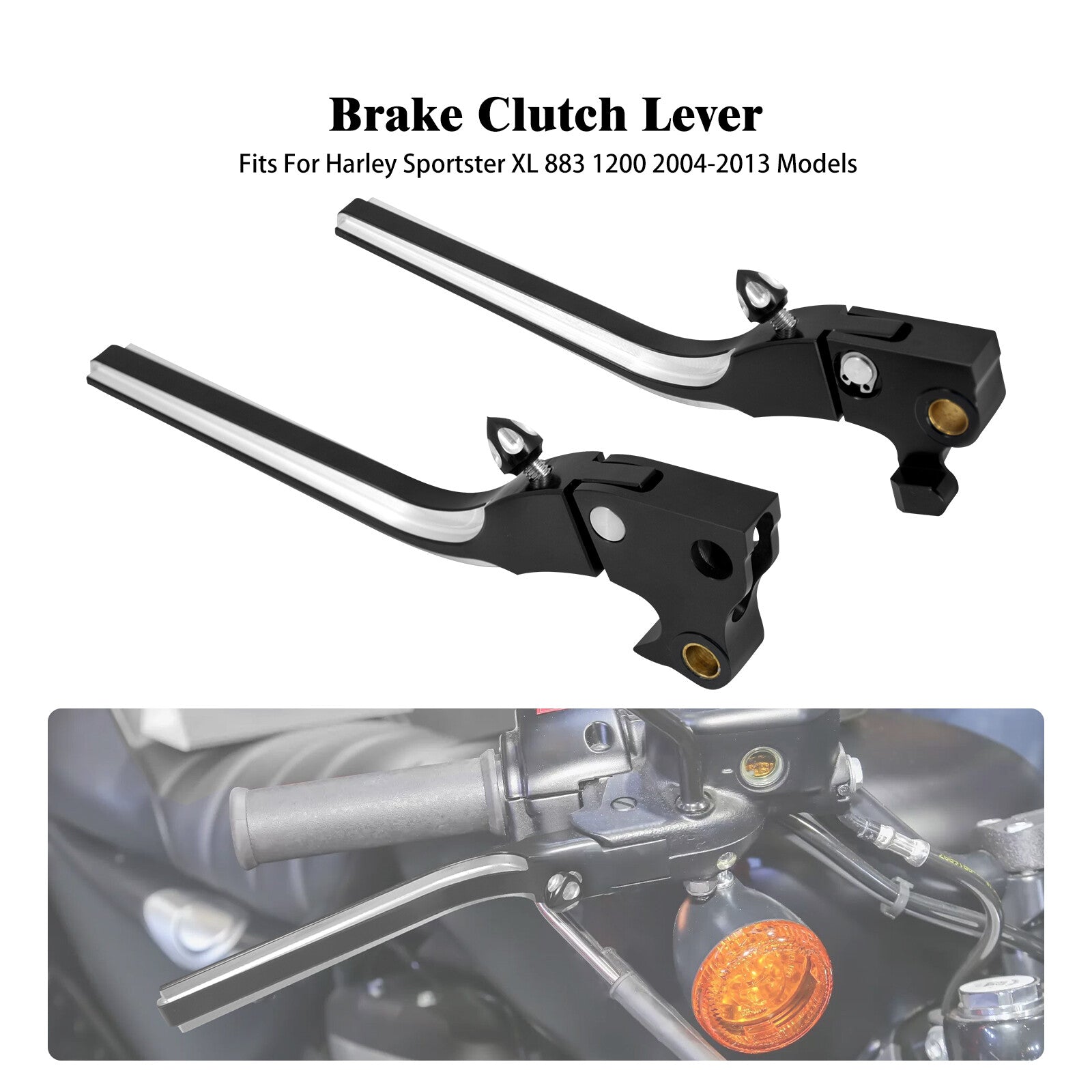 Black Brake Clutch Levers Fit for Harley Sportster Iron 883 1200 XL 48 72 04-13 Q