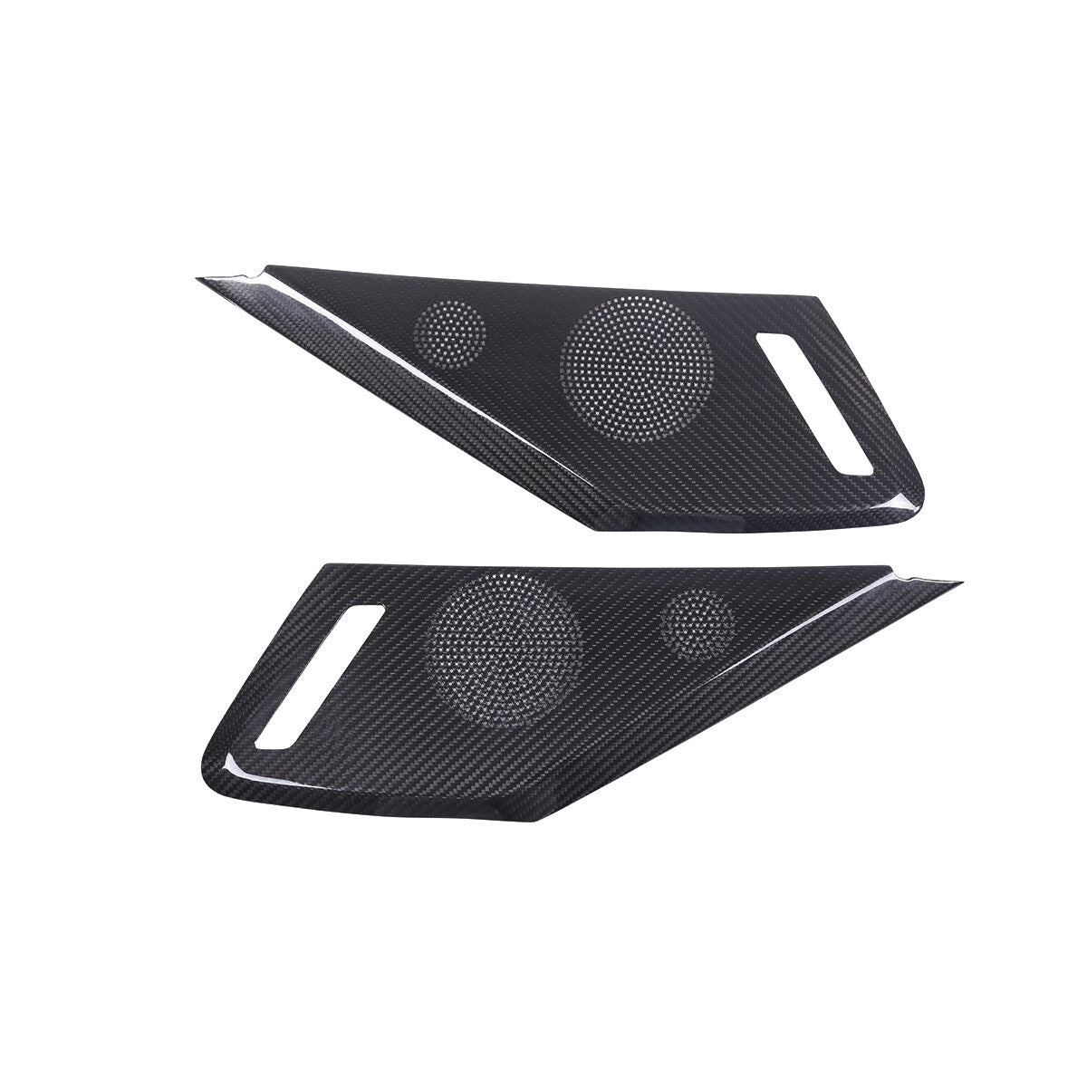 True carbon fiber side door speaker panel covers for Corvette C8 convertible 20+- n