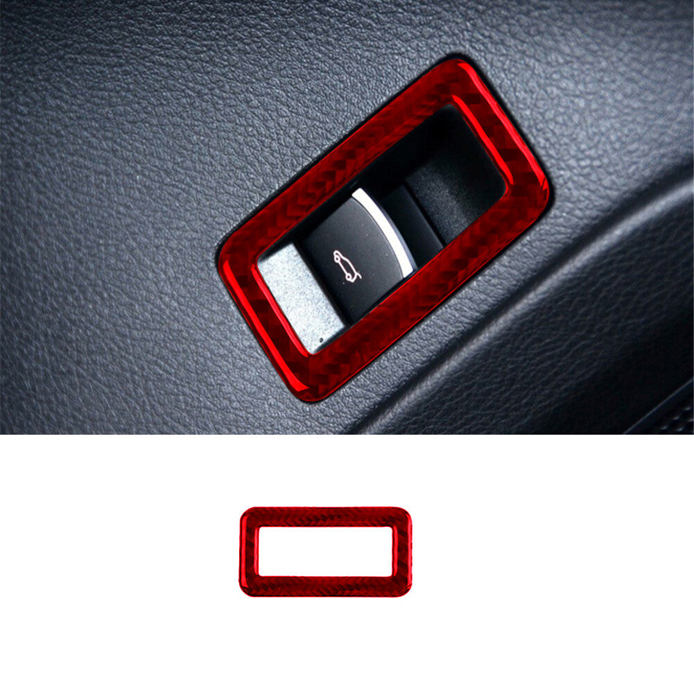 Red Carbon Fiber Switch Rear Boot Liner for VW Touareg 2011-2018