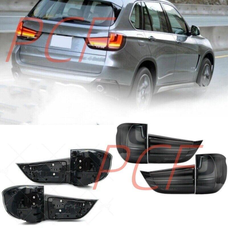 FITS For 2014-2018 for BMW for X5 F15 Rear Brake Lamp LH+RH Black Smoked LED Tail Lights