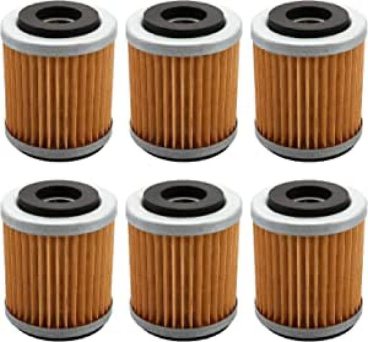 6-Pack Oil Filter Filters for Yamaha 350 Warrior 350 Wolverine 350