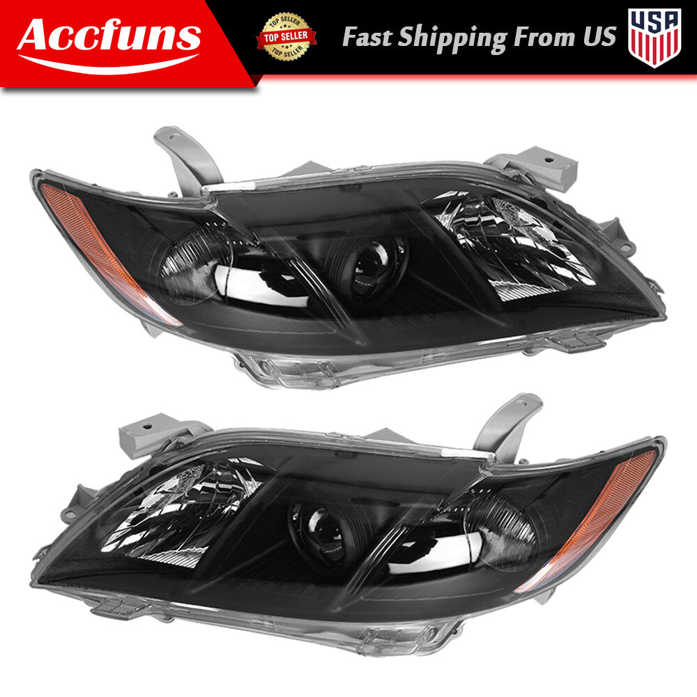 Headlights suitable for 2007-2009 for Camry , driver + passenger side view. n