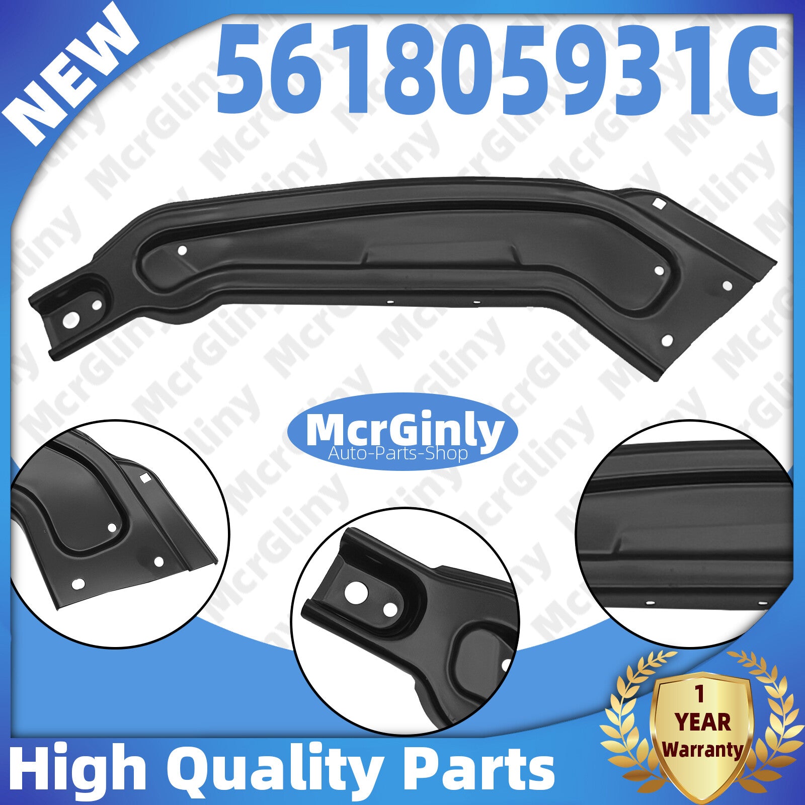 Left drive side radiator support bracket for 2016-2018 for Passat #561805931C- n