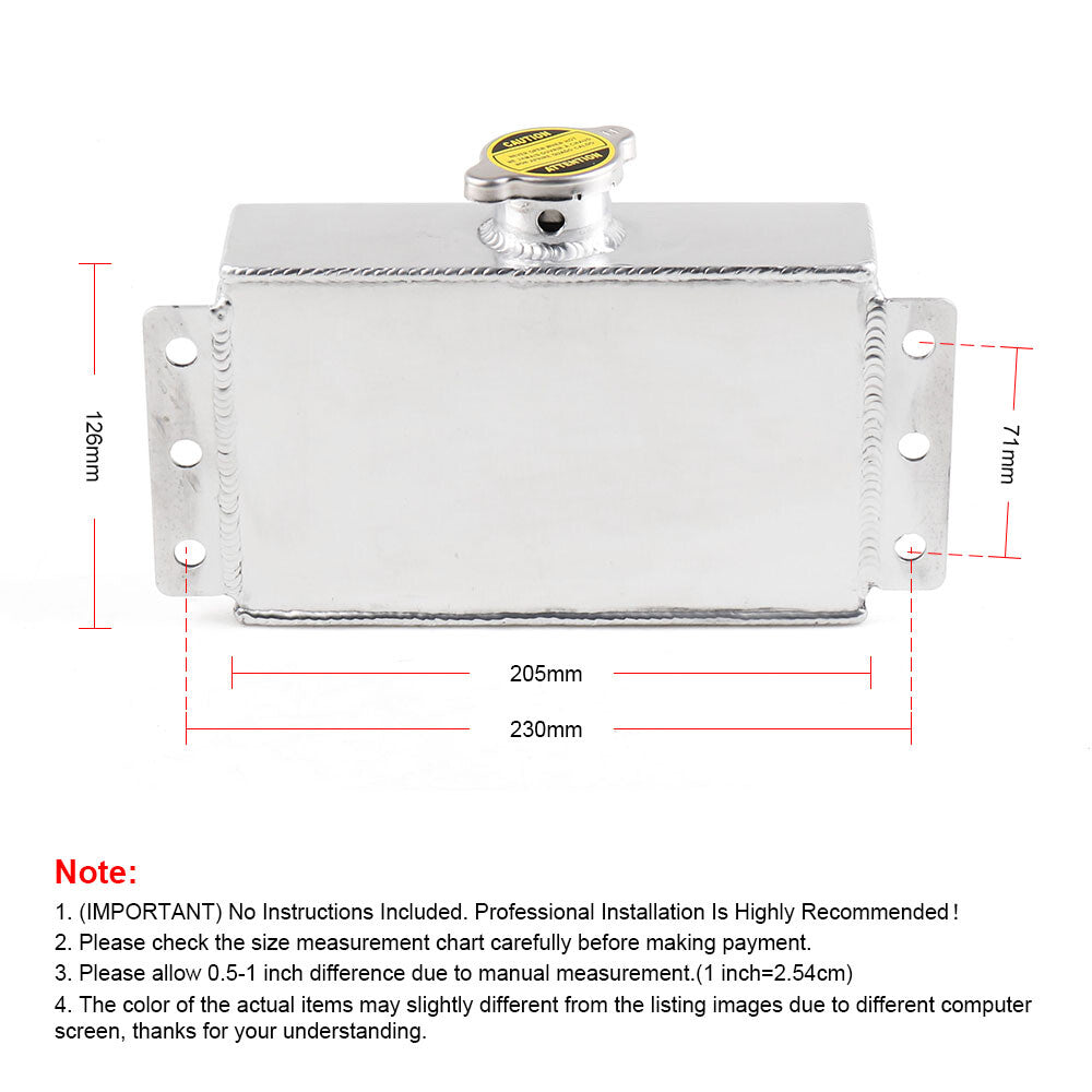 1L Aluminum Expansion Fill Tank Coolant Overflow Tank for Honda for Civic / for Subaru