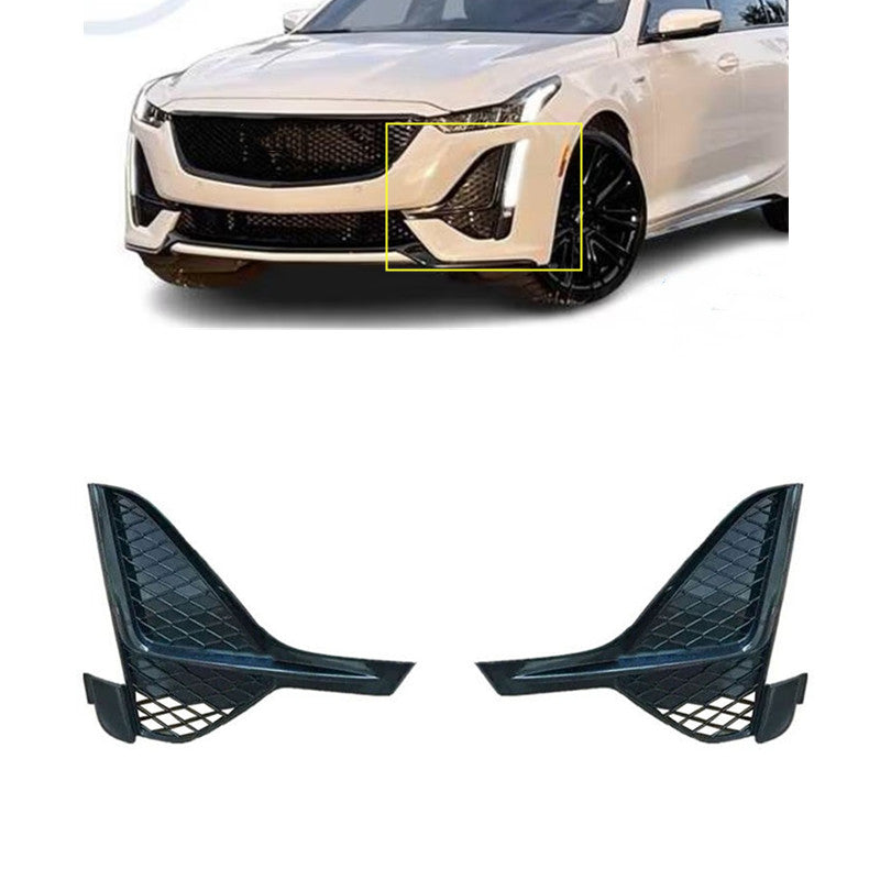 LH+RH Side Fog Light Lamp Bezel Cover Trim for Cadillac CT5-V 2020-21 22 2023 n