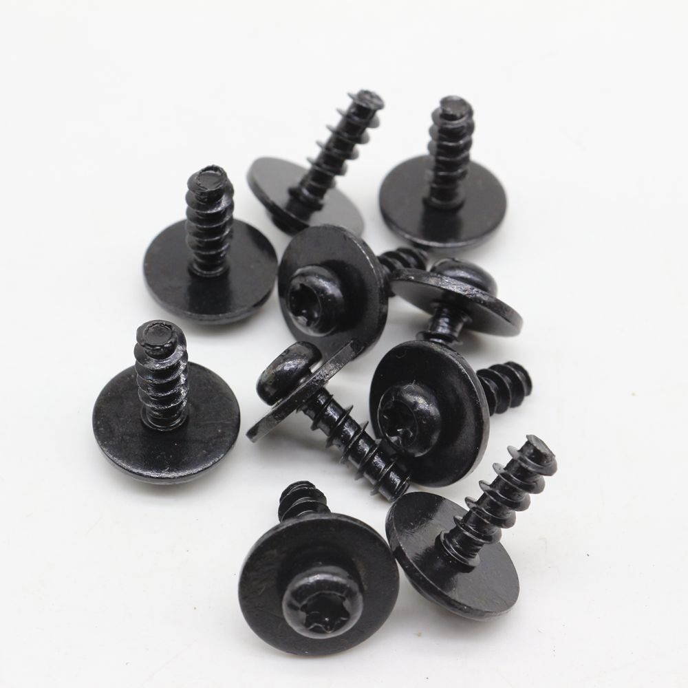 New Black Metal Torx Drive Trim Screw for VW N10354602 Qty 10