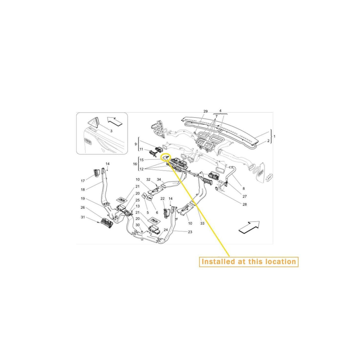 Equipment Manufacturer : 670011343- ( for Maserati Quattroporte Exit Paddle Lights)