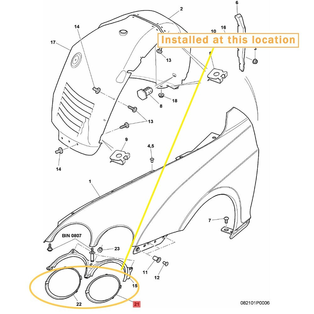 Suitable for Bentley Flying Spur 05-13 4-piece headlight trim ring set with chrome plating. Equipment Manufacturer: 3W5807763
