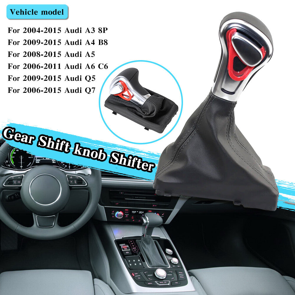 5 Speed Frame Gear Shift Knob Lever Shifter Gaiter Boot for Audi for A4 for A6 Q7 Q5 Q