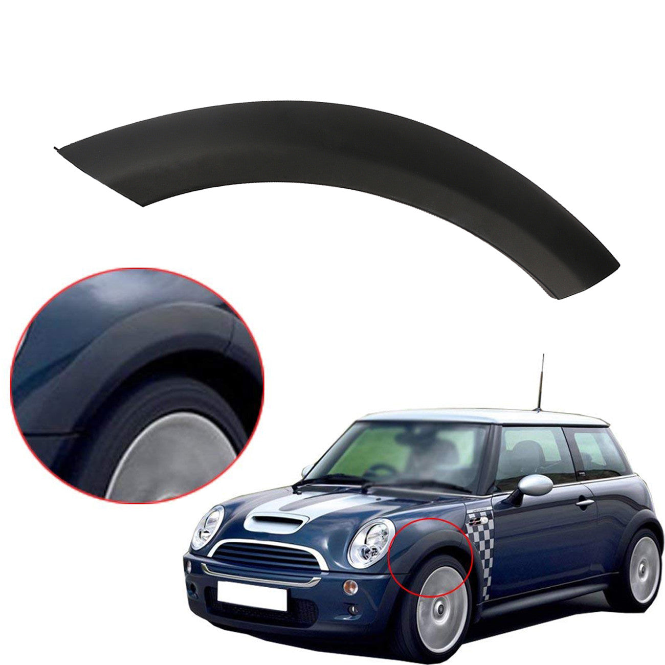 Front Left Wheel Arch Trim Fender on Hood 51131505867 for BMW for MINI Cooper 02-08