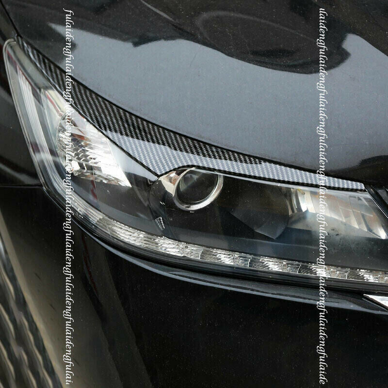 for Honda Accord 2014-2015 Carbon Fiber ABS Headlight Lamp Eyebrow Molding Trim