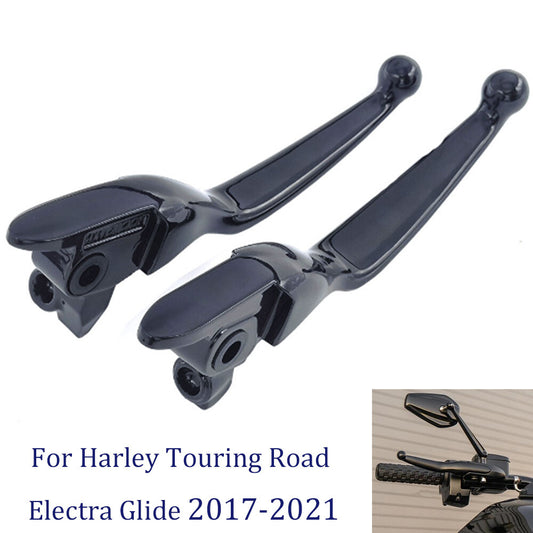 Black digital brake clutch lever suitable for Harley Electra Road, Glide Road, King 2017 - 2021 n