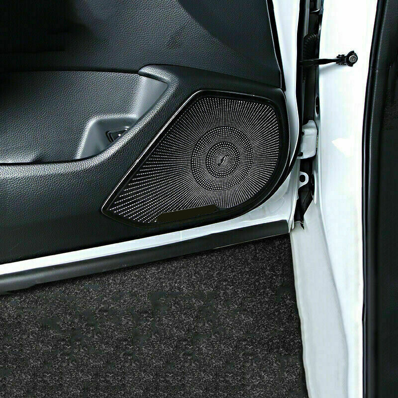 2for Honda Accord 2018-2022 Black Titanium Inner Door Horn Speaker Frame Trims