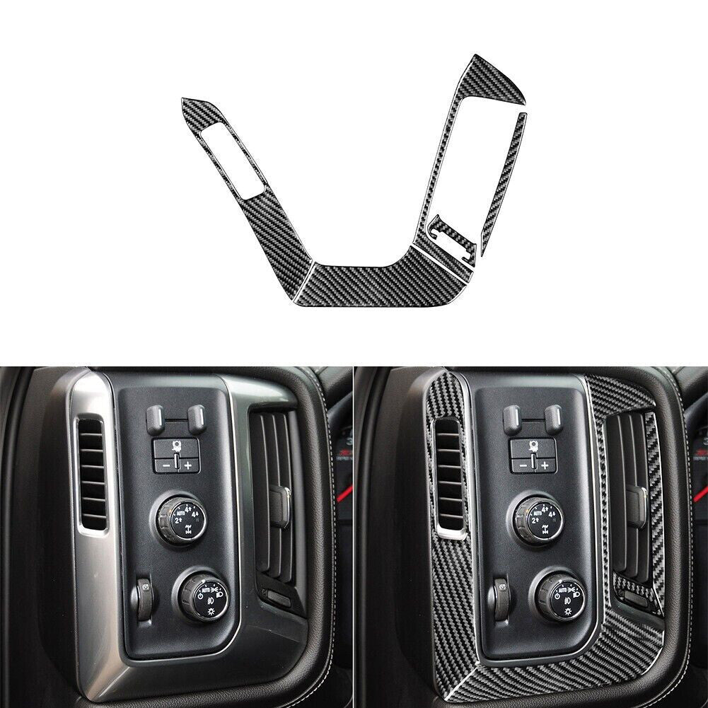 Red Carbon Fiber Rear Window Control Cover Trim for Lexus RX330 RX350 2004-2009 v