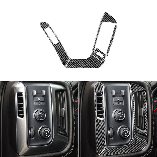 Red Carbon Fiber Rear Window Control Cover Trim for Lexus RX330 RX350 2004-2009 v