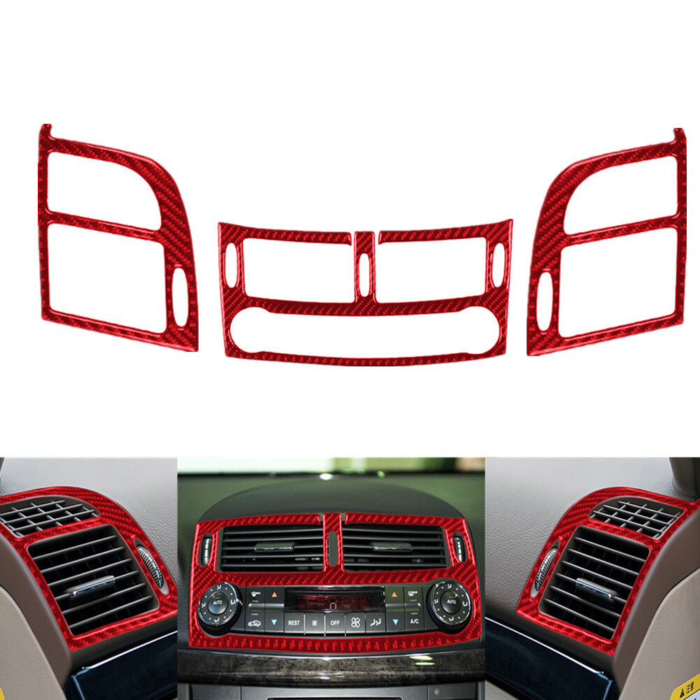 Red Rear Window Lift Trim Cover Interior Carbon Fiber for Chevy Impala 2014-2020 v