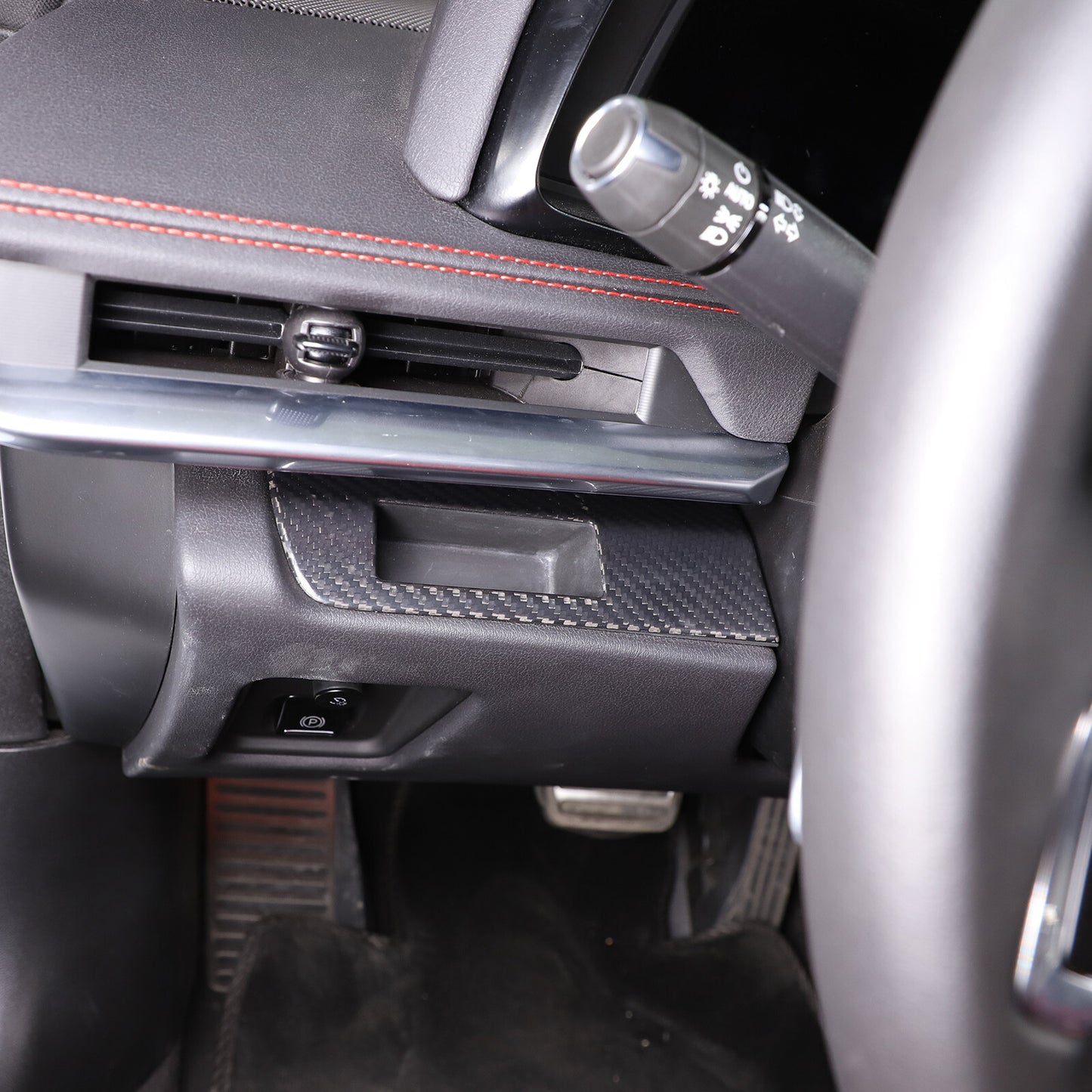 Carbon fiber head-up display button cover trim for Corvette C8 Coupe 2020 - 2024 n