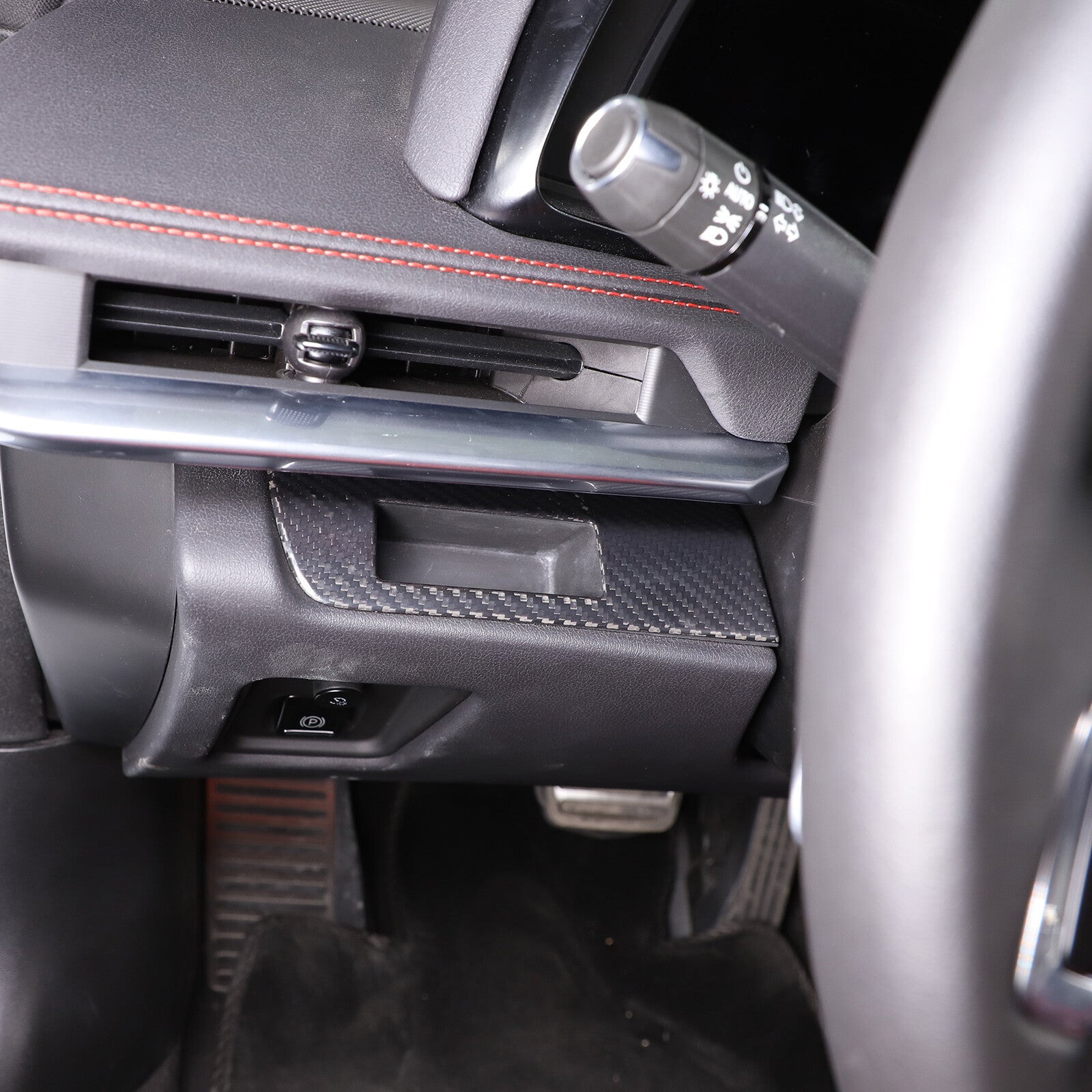 Carbon fiber head-up display button cover trim for Corvette C8 Coupe 2020 - 2024 n