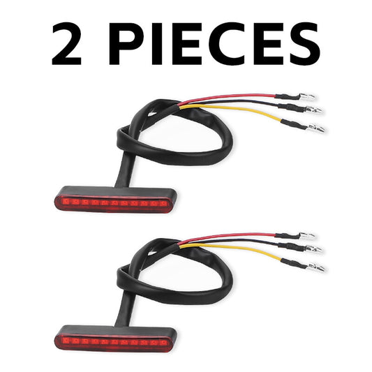 2X for Mini 11 LED Motorcycle ATV Bike Rear Tail Running Stop Brake Light Lamp Red