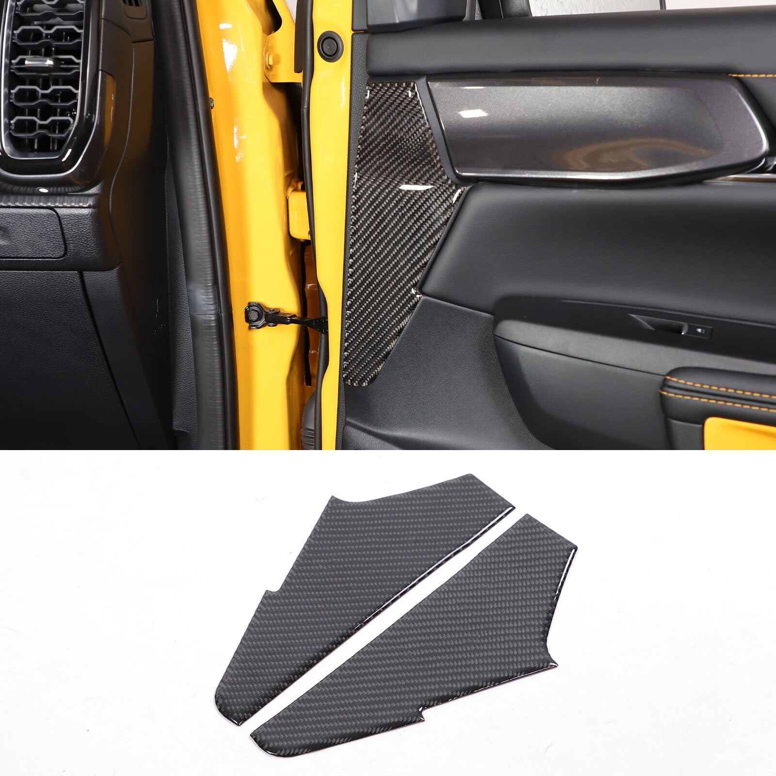 Carbon fiber front door bumper sticker for Ranger 2023-2024 n