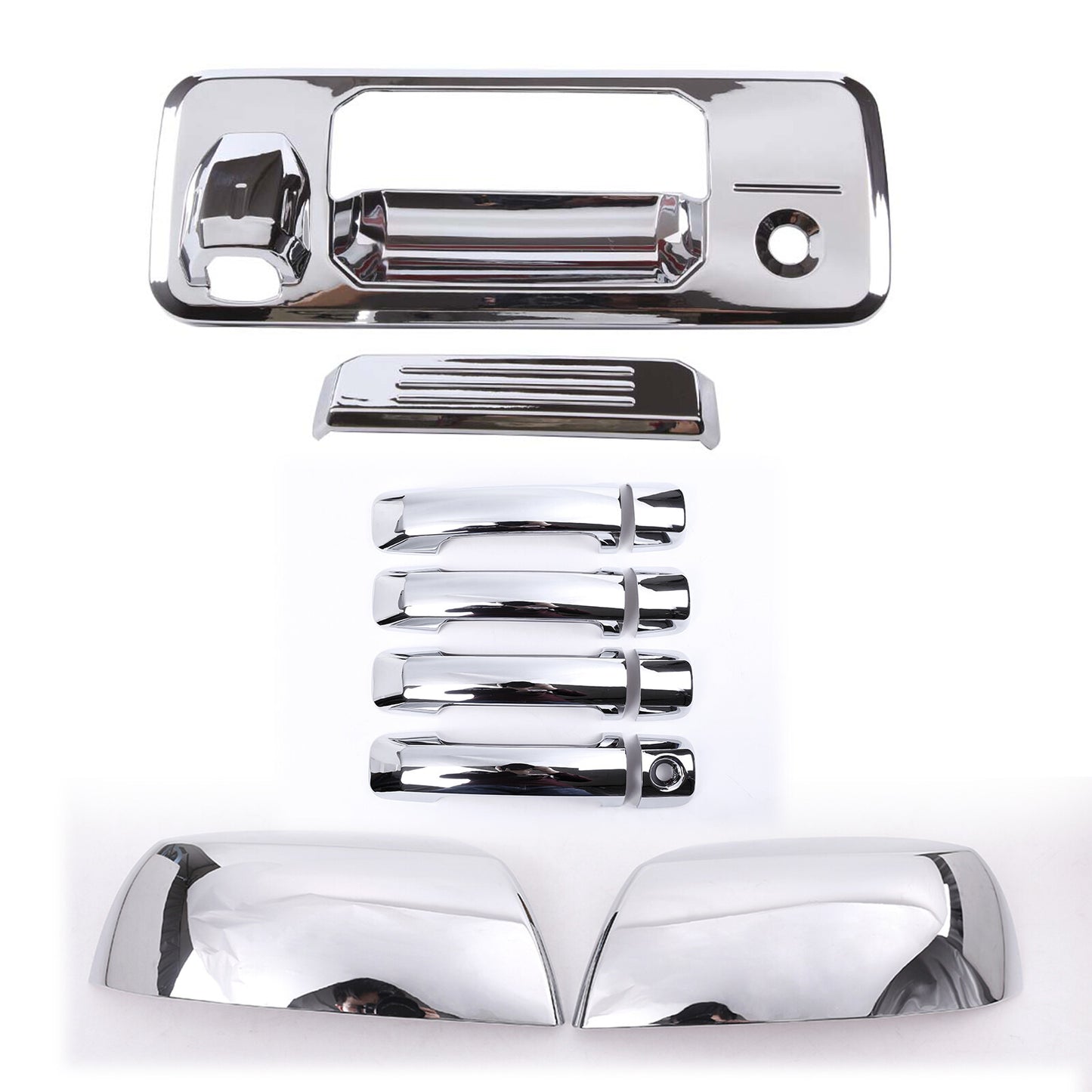 Chrome tailgate + door handles + full mirror cap trim available on 14-21 TUNDRA- n