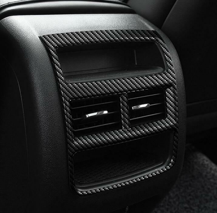 1P Carbon Fiber Grain Rear Air Outlet Vent Frame Cover for Cadillac XT5 2017-24