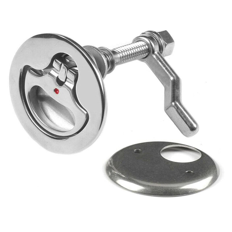 1-Pack 2-inch Marine Cam Latch Stainless Steel Marine Hatch Flushing Lifting Strap Backplate n