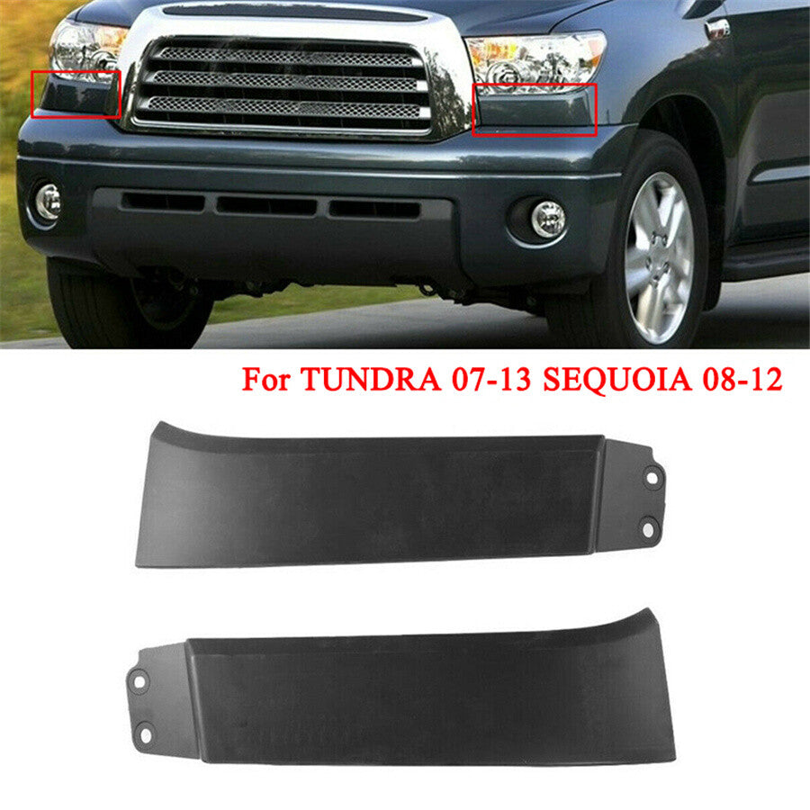2x Front Bumper Insert Under Headlight Cover For 2007-2013 for Toyota Tundra Sequoia