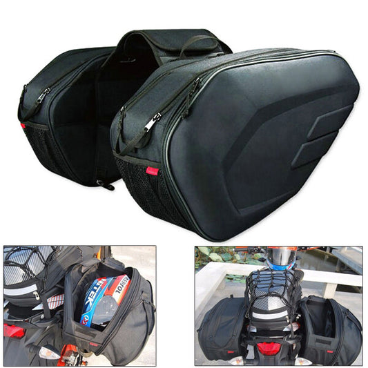 US Motorcycle Pannier Bags Luggage Saddle Bags Rain Cover 36-58L Modified Set v