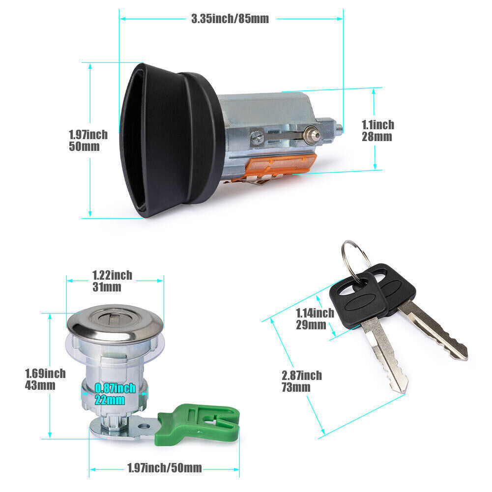 703369 Ignition Cylinder + 4 Door Locks Package is suitable for Econoline Van E150 E250 E350- v