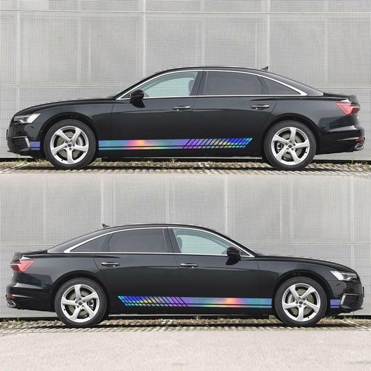 Car Truck Side Skirt Door Racing Graphic Vinyl Sticker Decal Stripes Decoration