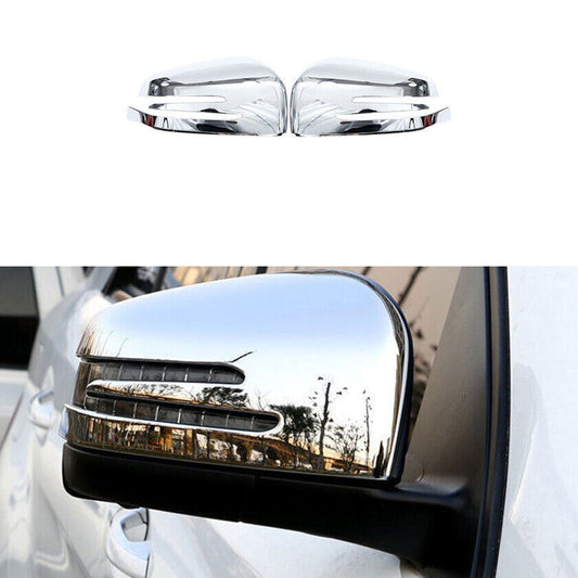 2P Chrome ABS Rear View Side Door Mirror Cap Cover Trim for Benz GLE GLS 2016-19