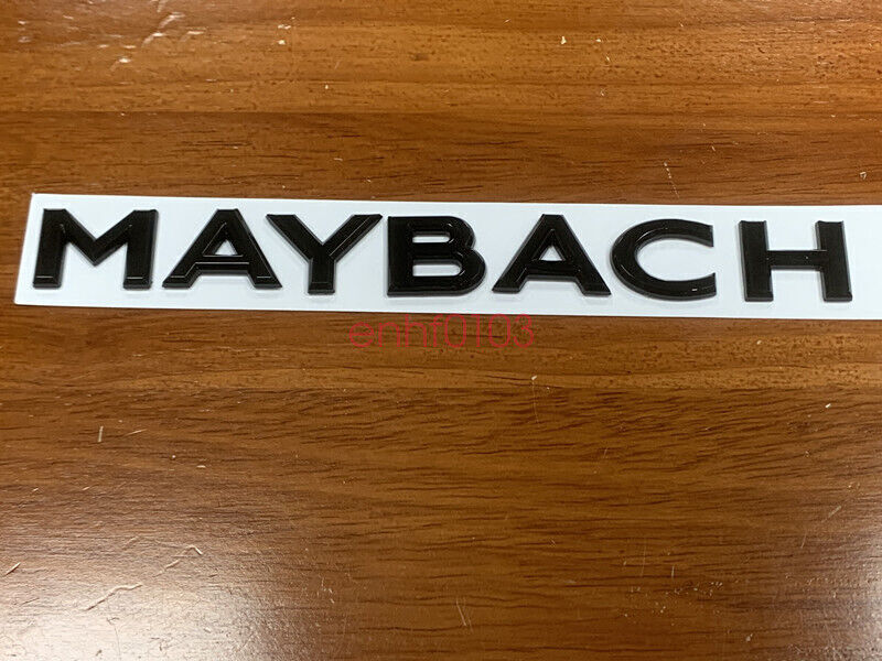 1PC Glossy Black for Mercedes for Maybach Letters Trunk Emblem Badge Sticker