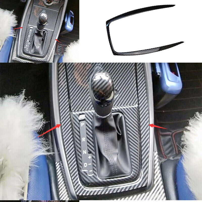 for Hyundai for Elantra 11-16 Carbon Fiber Real Console Gear Shift Frame Cover Trim
